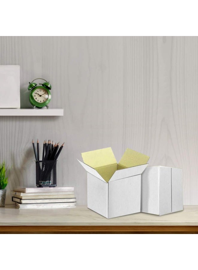 Petaflop 5X5X5 Shipping Boxes  White Corrugated Mailing Cardboard Box For Small Business  25 Pack - Image 2