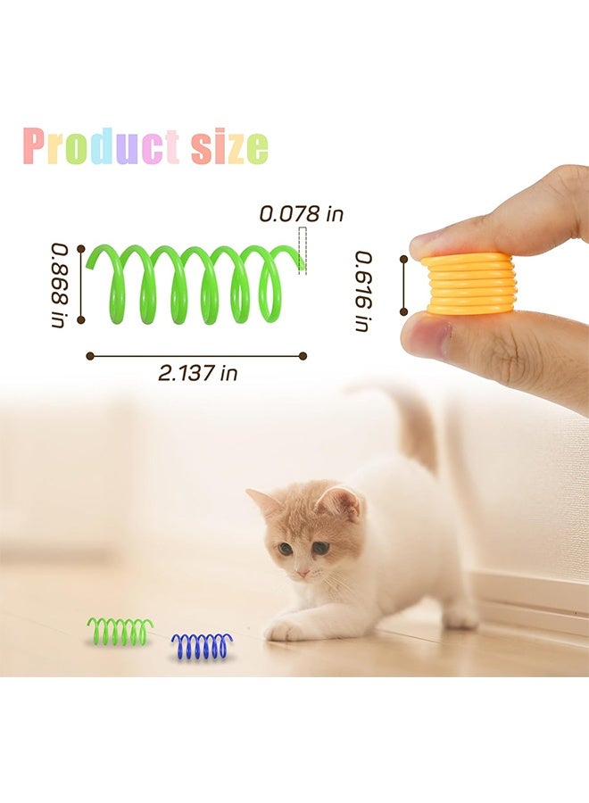Interactive Cat Spiral Creative Spring Toy to Kill Time and Keep Fit, Sturdy and Heavy Plastic for Swatting, Biting, Hunting Kitten Toys, Colorful, 12 pcs - Image 2