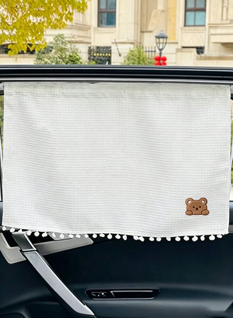 Amanli Car Window Sun Shades for Side Window, Car Window Shades for Kids and Baby, Car Sun Shade Side Window, Perfect Car Shades for Front Windows (White) - Image 4