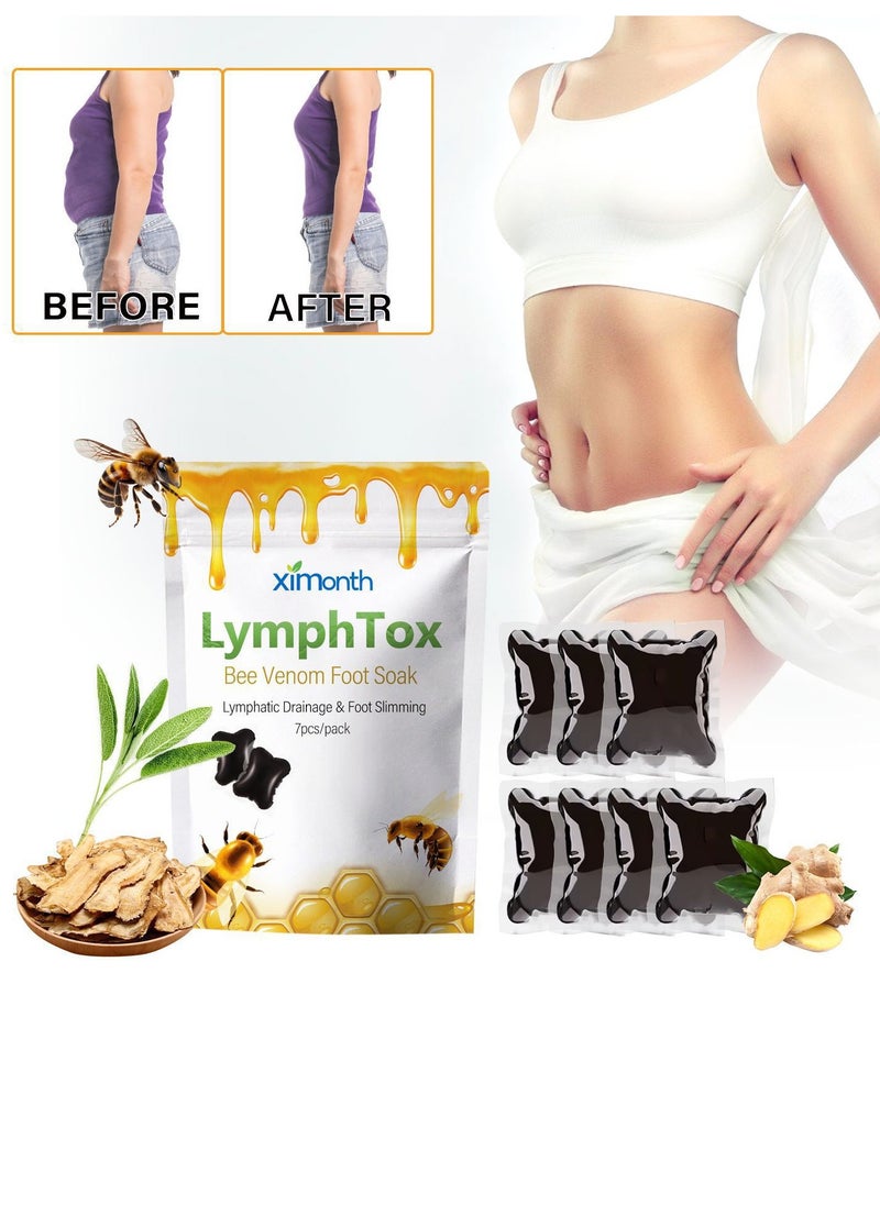 ximonth Bee Venom Herbal Foot Cleaning Soak Beads, Herbal Body Detox Foot Soak, Foot Spa Pedicure ，Bath Salt Foot Cream，Foot Bath Gel ，Beads Moisturize and Clean ，Shape and Slim the Body， Foot Soak Beads  - Image 1