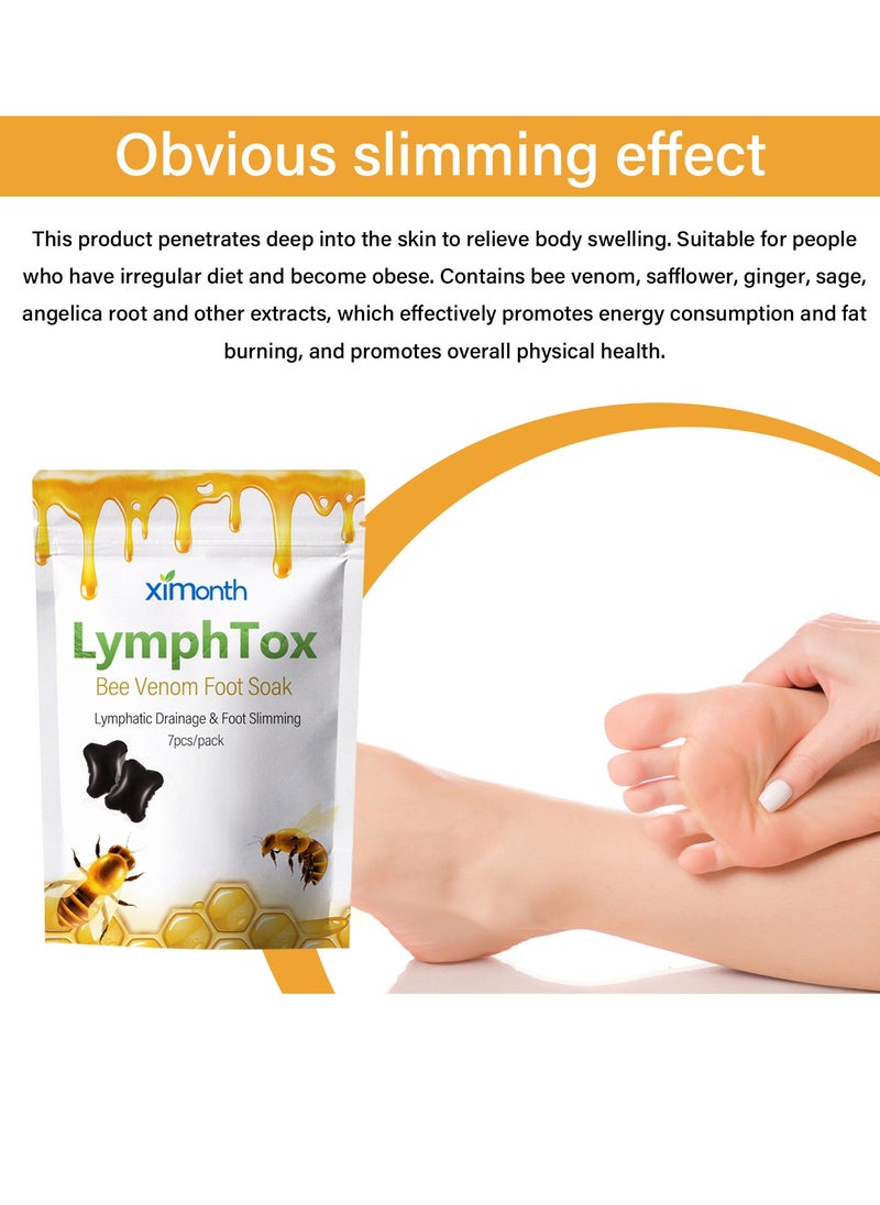ximonth Bee Venom Herbal Foot Cleaning Soak Beads, Herbal Body Detox Foot Soak, Foot Spa Pedicure ，Bath Salt Foot Cream，Foot Bath Gel ，Beads Moisturize and Clean ，Shape and Slim the Body， Foot Soak Beads  - Image 2