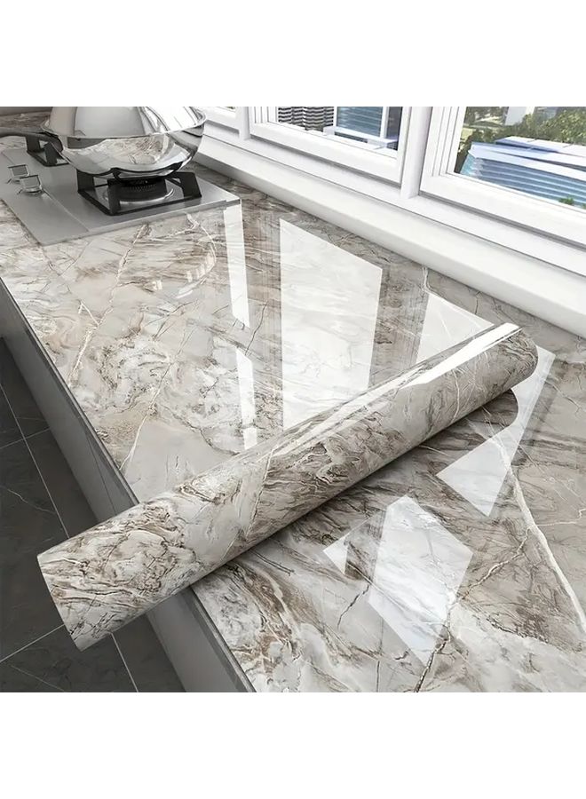 Waterproof Self Adhesive Peel Stick Wallpaper Qingshan Stone Rock Color - Image 1