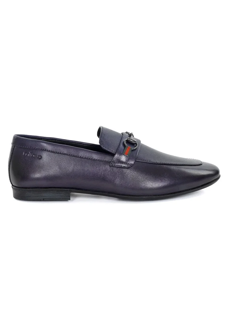 ميلانو Osbert Mens Formal Leather Loafter-Navy