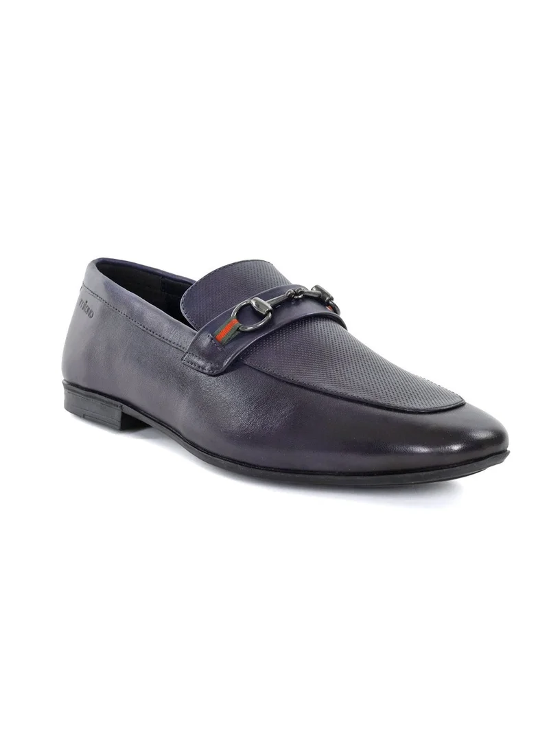 ميلانو Osbert Mens Formal Leather Loafter-Navy