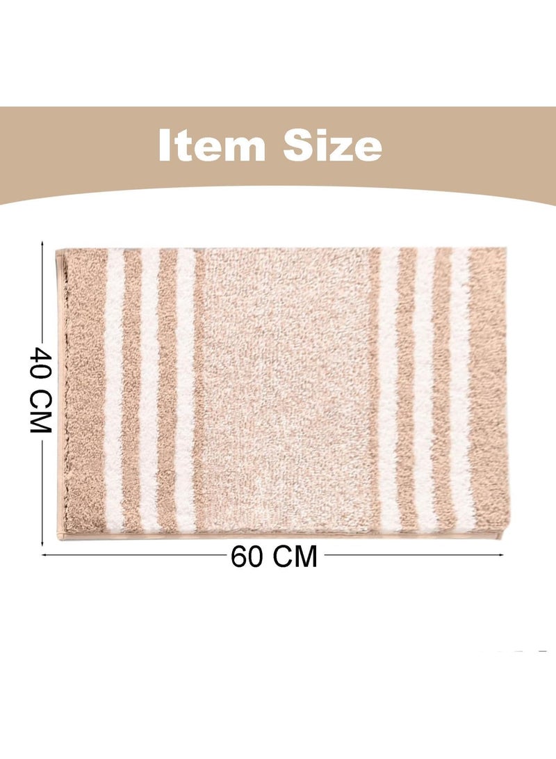TYCOM Bathroom Rugs Bath Mat 50x80cm Non Slip Fluffy Soft Plush Microfiber Shower Carpet Rug Machine Washable Quick Dry Ultra Bath Mats for Tub Bathroom and Shower  - Image 2