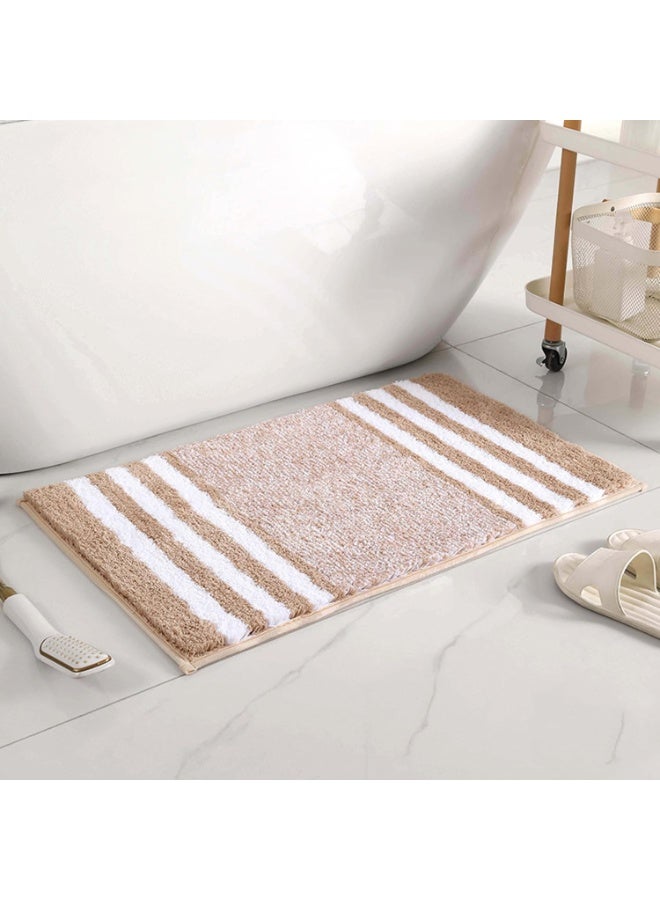 TYCOM Bathroom Rugs Bath Mat 50x80cm Non Slip Fluffy Soft Plush Microfiber Shower Carpet Rug Machine Washable Quick Dry Ultra Bath Mats for Tub Bathroom and Shower  - Image 1