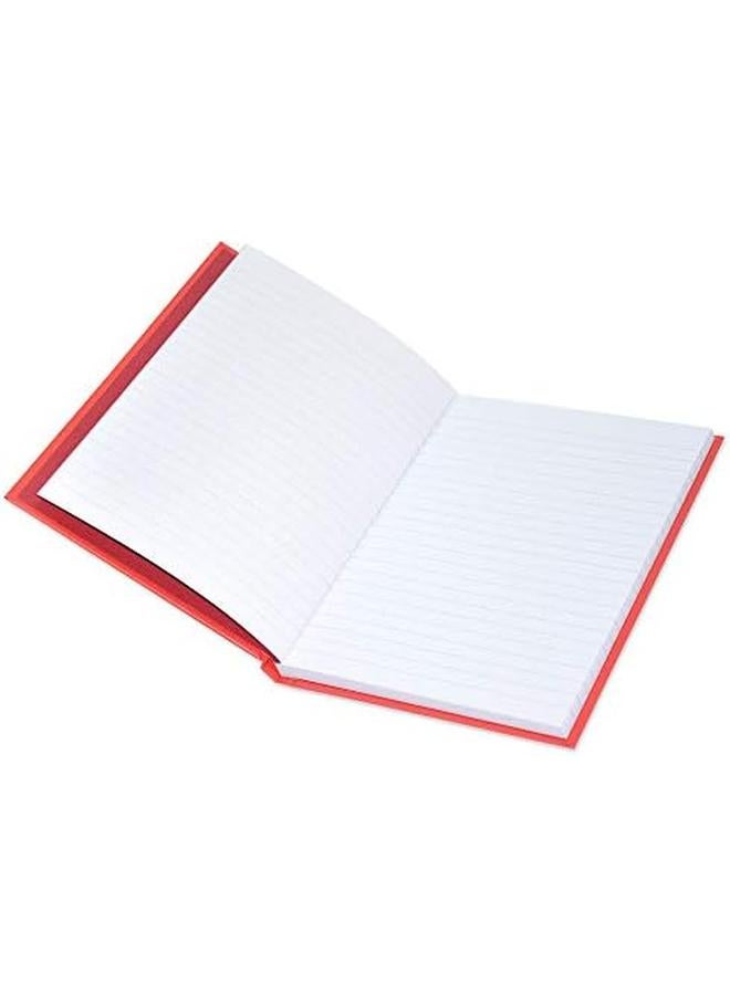 FIS Fsnba5N250 Single Line Neon Hard Cover Notebook 5 Pieces 100 Sheet A5 Size Red - Image 2