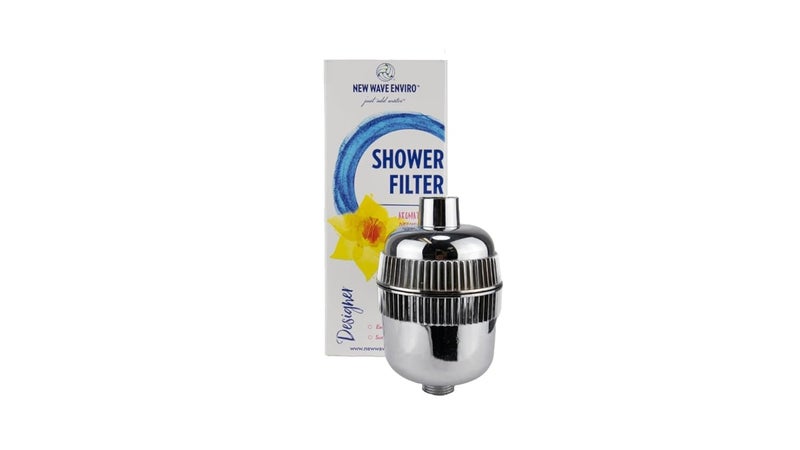 New Wave Enviro Shower Filter System with Chlorine Removal, Included Aromatherapy Ring for Relaxation, 1 Year Filter Life, Easy Installation, Chrome Finish - Image 1