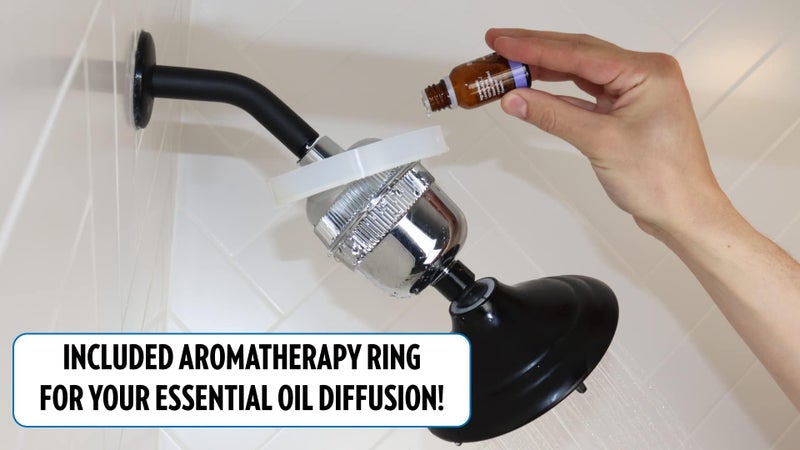 New Wave Enviro Shower Filter System with Chlorine Removal, Included Aromatherapy Ring for Relaxation, 1 Year Filter Life, Easy Installation, Chrome Finish - Image 5