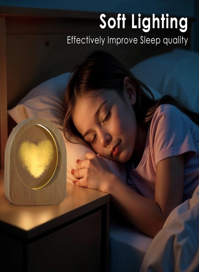 Gesto 5V USB Powered Crystal Lamp – 3D Creative Engraved Crystal Ball Night Light | Wooden Base Led Night Light for Home Office Decoration | Birthday Gift for Teens Boys and Girls (Heart Design) - Image 2