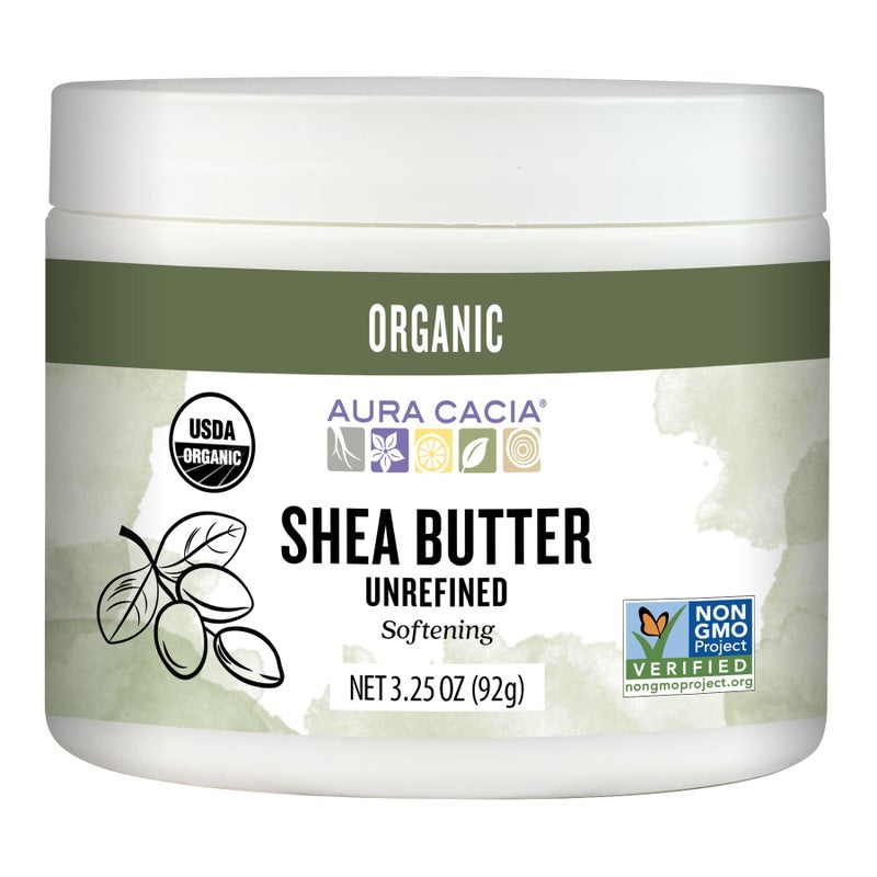 Aura Cacia Organic Shea Butter | Unrefined Body Care | 3.25 oz. - Image 1