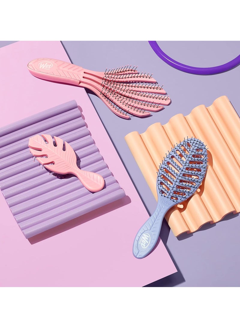 Wet Brush Go Green Speed Dry Hair Brush – Purple | Ultra-Fast Drying Vented Design | HeatFlex Bristles for Gentle Detangling | Reduces Hair Breakage & Frizz | Ideal for Wet & Dry Hair - Image 5