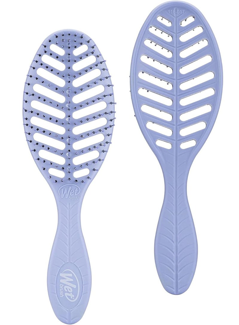 Wet Brush Go Green Speed Dry Hair Brush – Purple | Ultra-Fast Drying Vented Design | HeatFlex Bristles for Gentle Detangling | Reduces Hair Breakage & Frizz | Ideal for Wet & Dry Hair - Image 1