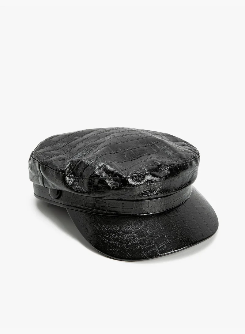 KOTON Faux Leather Cap Hat
