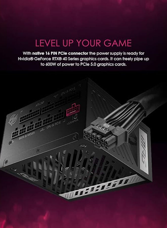 MSI MPG A850G PCIE5 power supply unit 850 W 24pin ATX ATX Black - Image 4