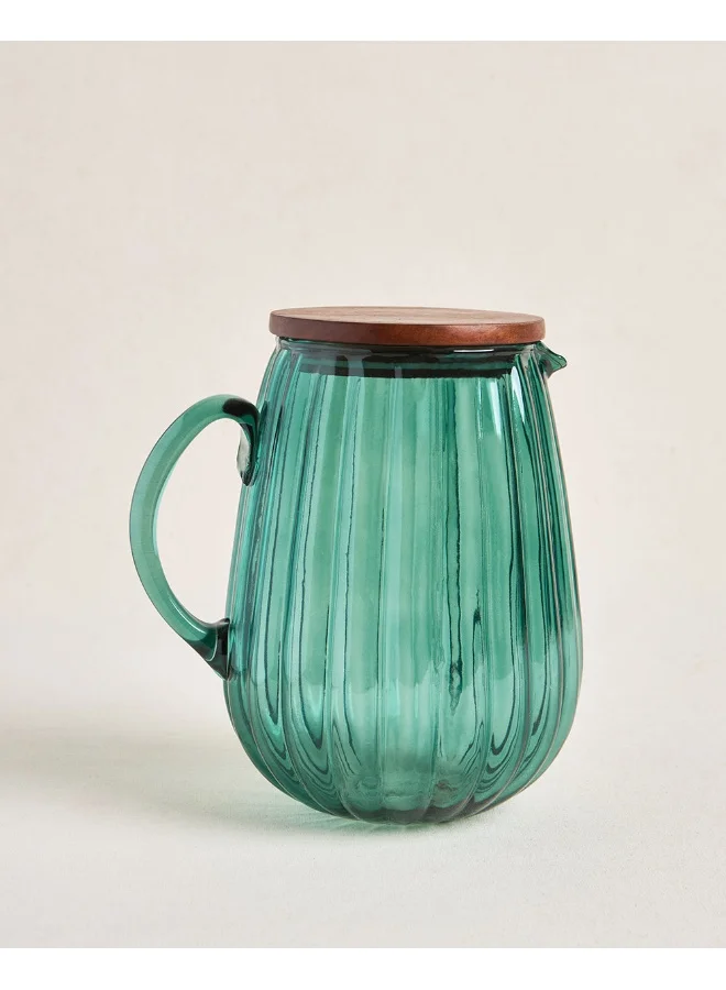 Chumbak Cove Glass Pitcher, 2250ml