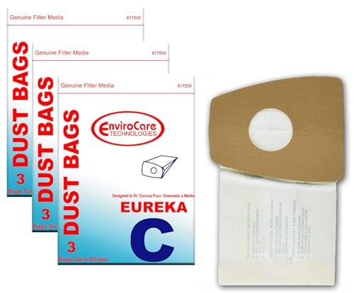 EnviroCare Replacement Vacuum Cleaner Dust Bags made to fit Eureka Mighty Mite Type C 9 Bags - Image 1