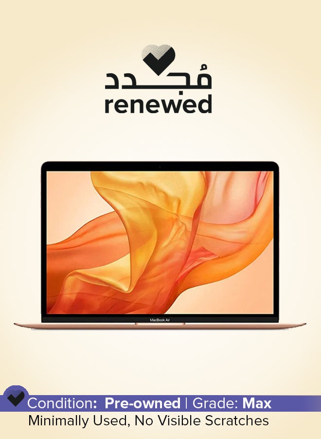 ابل  تم تجديده - كمبيوتر محمول Macbook Air (2020) A2337 بشاشة مقاس 13.3 بوصة ومعالج شريحة M1/الجيل الأول/ذاكرة الوصول العشوائي سعة 8 جيجابايت/محرك أقراص SSD سعة 256 جيجابايت/نظام التشغيل MacOS إنجليزي ذهبي وردي - Image 1