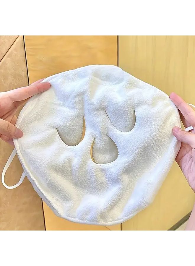 Thickened Hot Compress Towel With Three Holes For Face Steam Moisturizing Treatment - Image 3