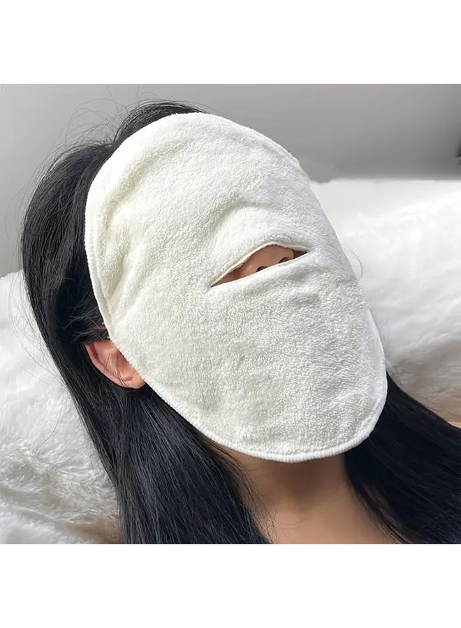Thickened Hot Compress Towel With Three Holes For Face Steam Moisturizing Treatment - Image 2