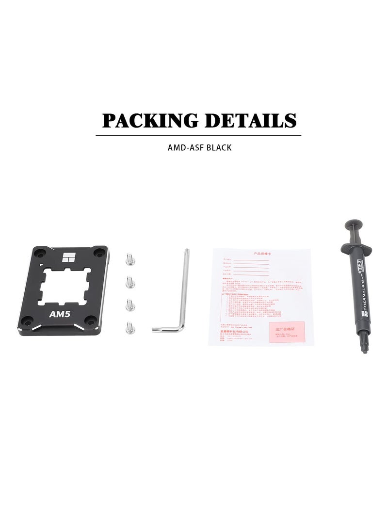 ASF-Black AM5 CPU Holder, Corrective Anti-Bending Fixing Frame, AM5 Full-fit Fixed Non-Marking Mounter, AM5 Anti-Bending Contact Frame, CPU Cooler Standard - Image 4