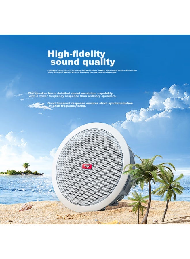 Patriots Aigo 6.5-Inch Ceiling Speaker, Suspended Ceiling Wall-Mounted Public Address System, Commercial Shop Indoor Ceiling-Mounted High-Quality Speaker, Recessed Fixed-Pressure Indoor Speaker - Image 2