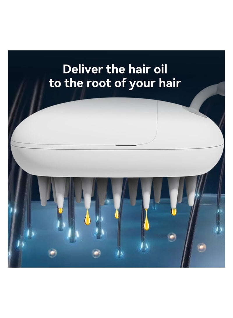SYOSI Hair Oil Applicator and Scalp Massager Shampoo Brush 2 in 1, Hair Oil Serum Liquid Guiding Comb, Hair Growth and Dandruff Removal, Scalp Oil Applicator, Hair Shampoo Brush Silicone Scrubber - Image 2