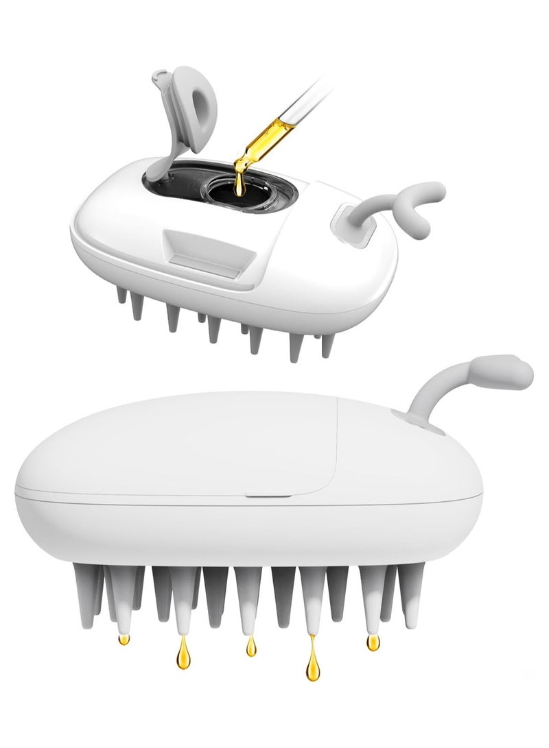 SYOSI Hair Oil Applicator and Scalp Massager Shampoo Brush 2 in 1, Hair Oil Serum Liquid Guiding Comb, Hair Growth and Dandruff Removal, Scalp Oil Applicator, Hair Shampoo Brush Silicone Scrubber - Image 1
