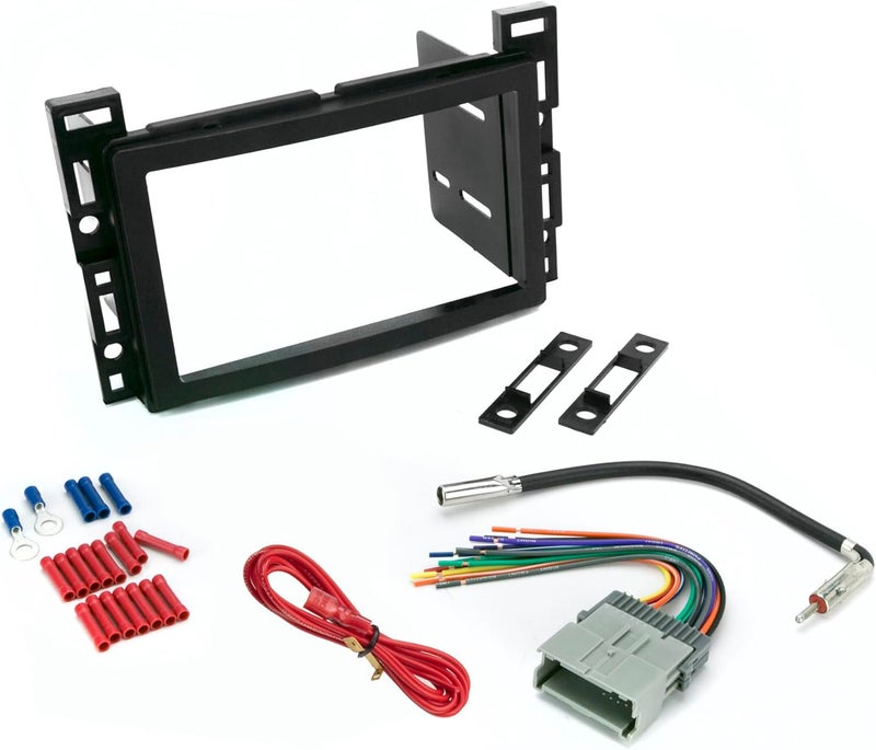 Scosche ICGM11BN Double DIN Complete Basic Installation Kit for Select Non-Amplified 2004-09 Chevrolet and Pontiac Vehicles - GM Stereo Install Kit - See Fit Guide in Images to Verify Your Vehicle - Image 1