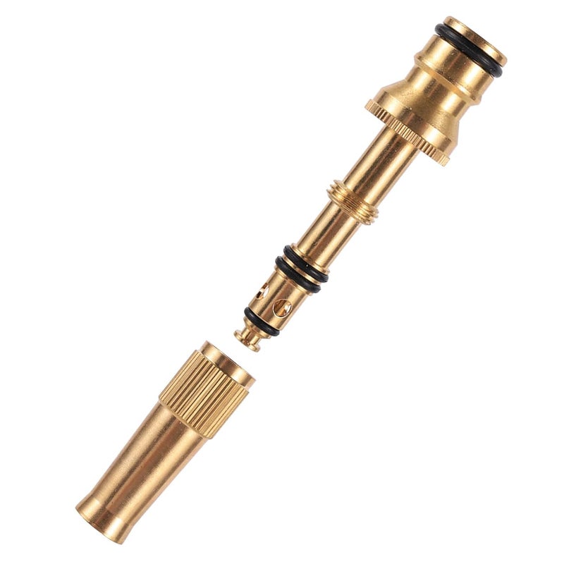 NIL JO Golden Brass Nozzle Water Spray Gun,1/2 Inch Compression Connection, Golden, Suitable for Car - Image 2