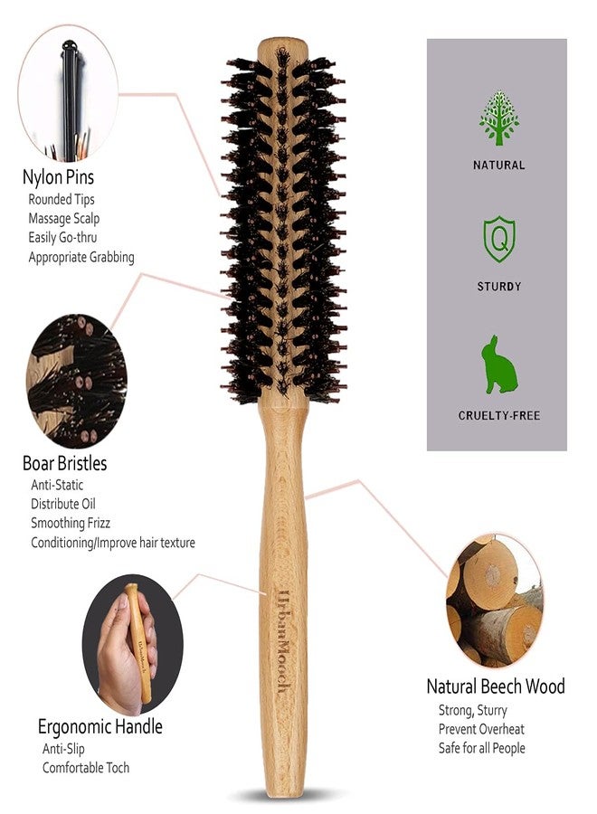 UrbanMooch Advanced Onion Oil 100ml, & Accelerate Hair Growth With Wooden Roller Brush For Quick Blowout, Add Shine/Volume, Styling, Curling, And Straightening - Image 2