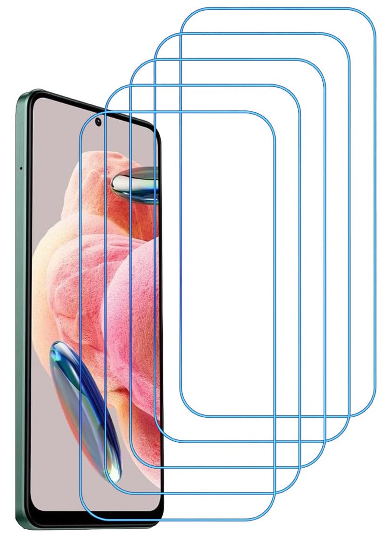 ACLIX 5 Pieces Antistatic ESD Dustproof Premium Quality High Definition Clear Tempered Glass Screen Protector Designed For Xiaomi Redmi Note 12 - Image 1