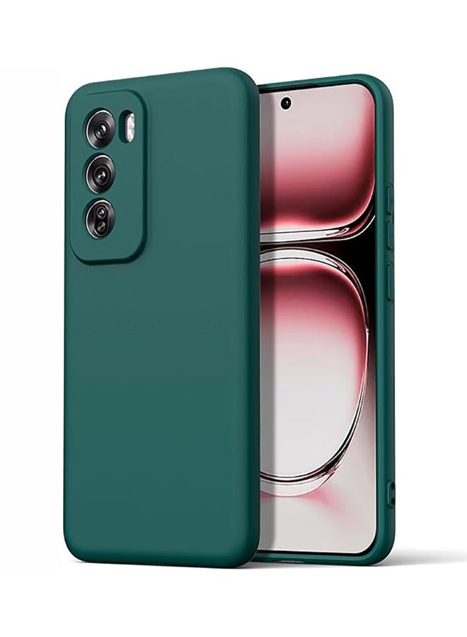 Case for OPPO Reno 12 Pro 5G Case, Soft Liquid TPU Silicone Ultra Thin, Anti-Fall Drop Protection, Shockproof Protective Case Compatible with Oppo Reno12 Pro 5G, Green - Image 1