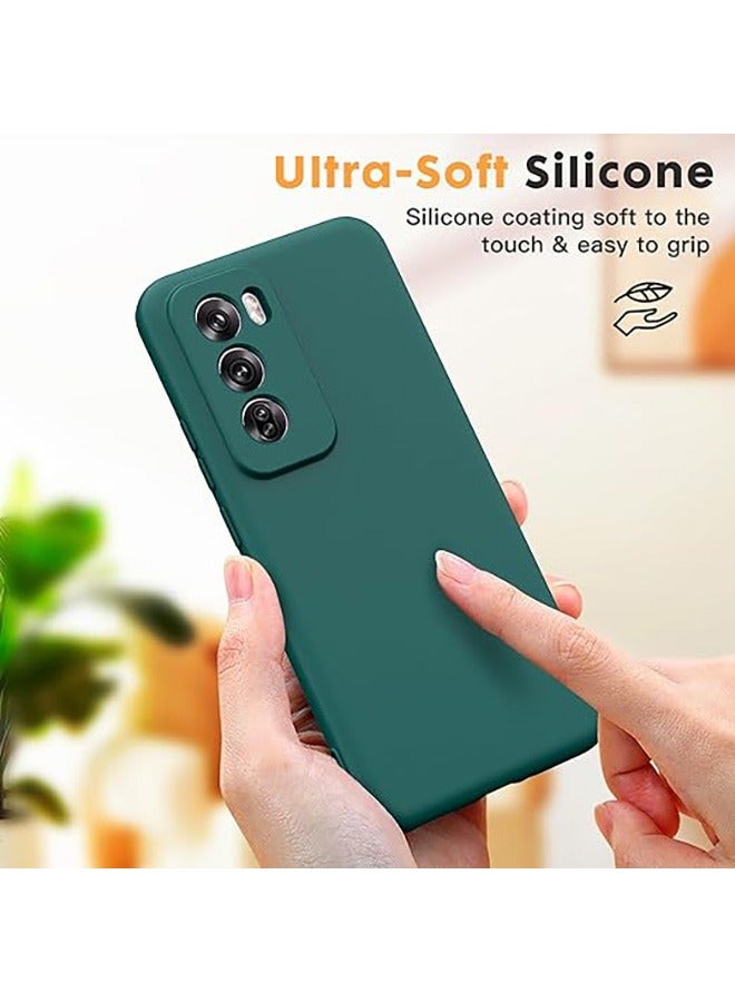 Case for OPPO Reno 12 Pro 5G Case, Soft Liquid TPU Silicone Ultra Thin, Anti-Fall Drop Protection, Shockproof Protective Case Compatible with Oppo Reno12 Pro 5G, Green - Image 2