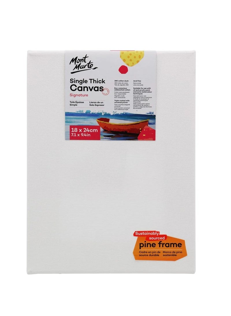 Mont Marte 18x24cm Size Stretched Cotton Canvas 280gsm Thickness  - Image 1