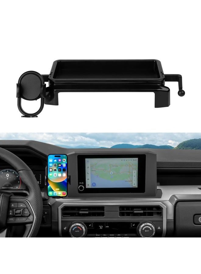 Autorder Car Phone Holder for 2024-2025 2026 Toyota Tacoma Accessories 8-Inch Cell Phone Mount with Dash Organizer Hands-Free 360 Degree Rotation(Not fit 14" Screen) - Image 1