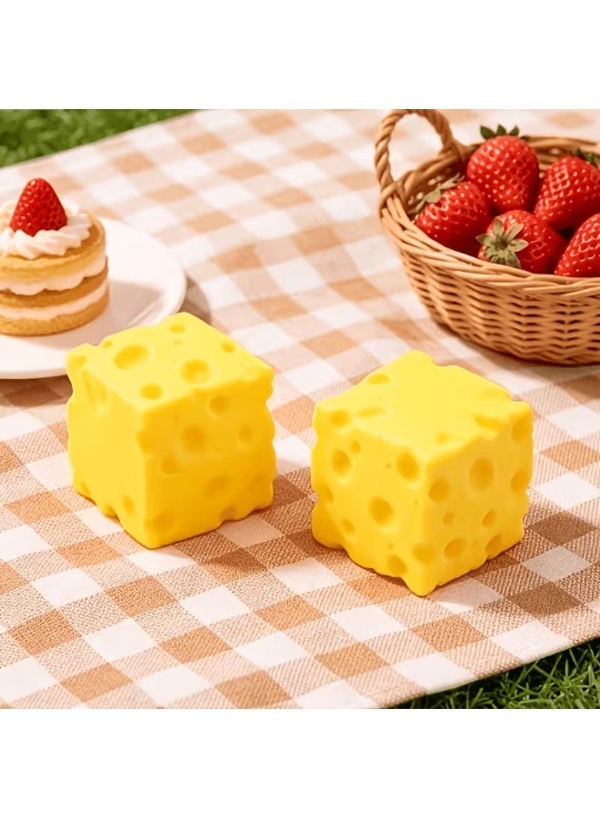 Sqweezy Super Cheesy Giant Block of Cheese Squishy Stress Relief Toy - Image 3