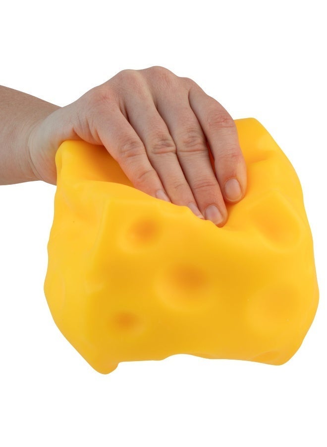 Sqweezy Super Cheesy Giant Block of Cheese Squishy Stress Relief Toy - Image 2