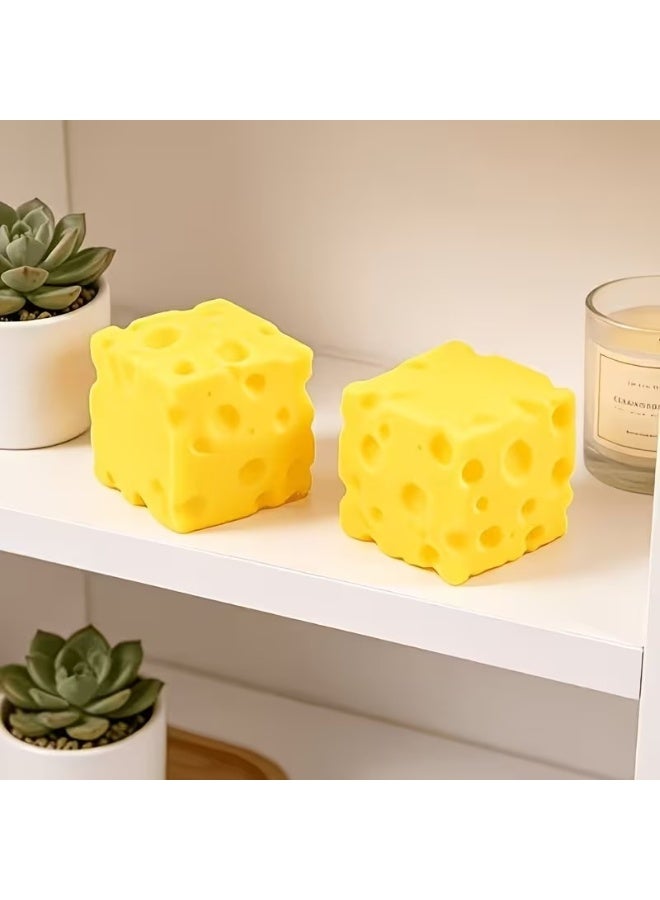 Sqweezy Super Cheesy Giant Block of Cheese Squishy Stress Relief Toy - Image 4