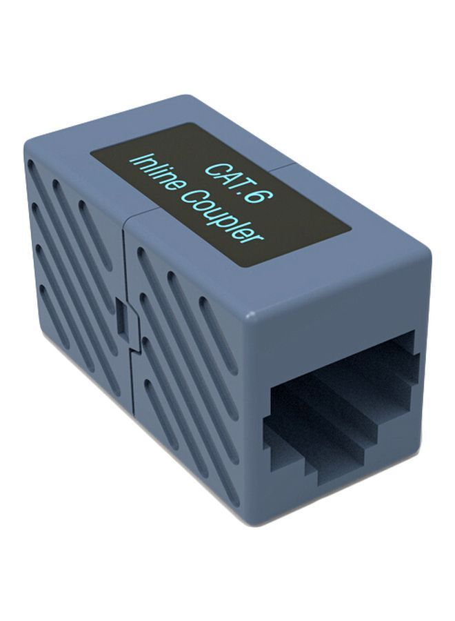 NIBEMINENT CAT6 Inline Network Cable Coupler Connector Blue - Image 1