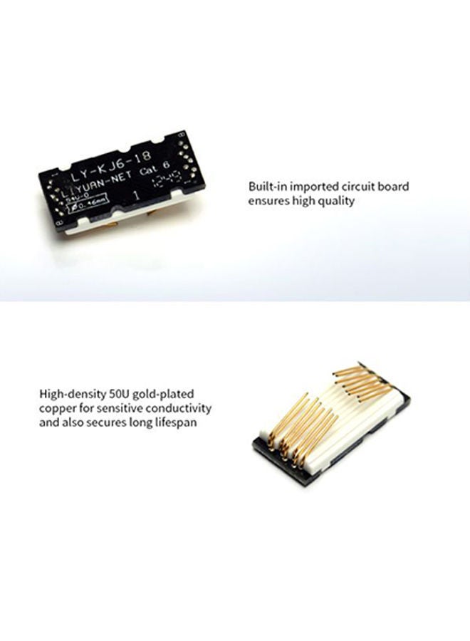 NIBEMINENT CAT6 Inline Network Cable Coupler Connector Blue - Image 4