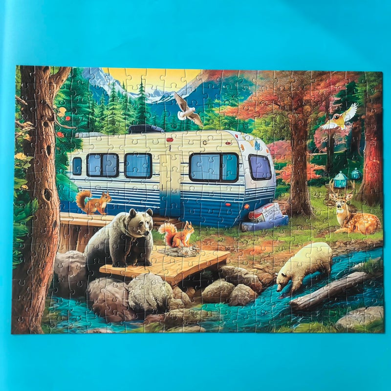 Mulic 300 Pieces Jigsaw Puzzles for Adults - Puzzles for Kids Ages 6-8 8-10 10-12 - Large Piece Puzzles for Seniors - Forest Bear Adventure - Image 2