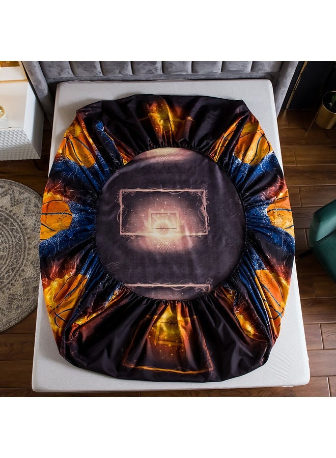 NIBEMINENT 4-Piece 3D Printed Fitted and Bed Sheet with Pillowcase polyester Multicolour 45.00 x 8.00 35.00cm - Image 3