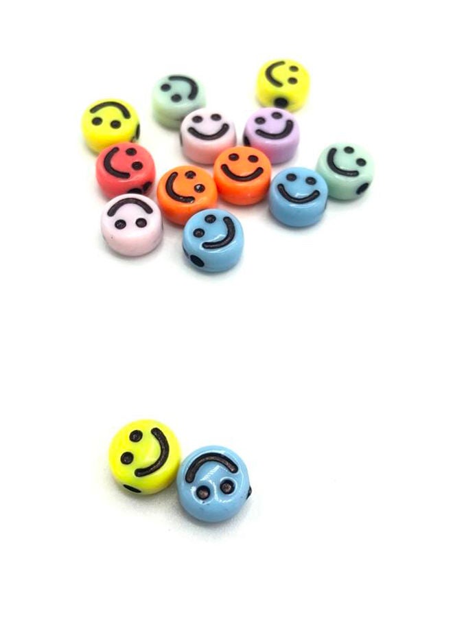 نيبمينينت مجموعة خرز دائري على شكل وجوه تعبيرية مبتسمة يمكنك صنعها بنفسك مكونة من 3800 قطعة 0.4x0.7سم - Image 3