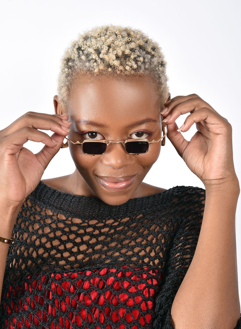 Woggles 100% UV Protected Black Rectangle Sunglasses - Image 3