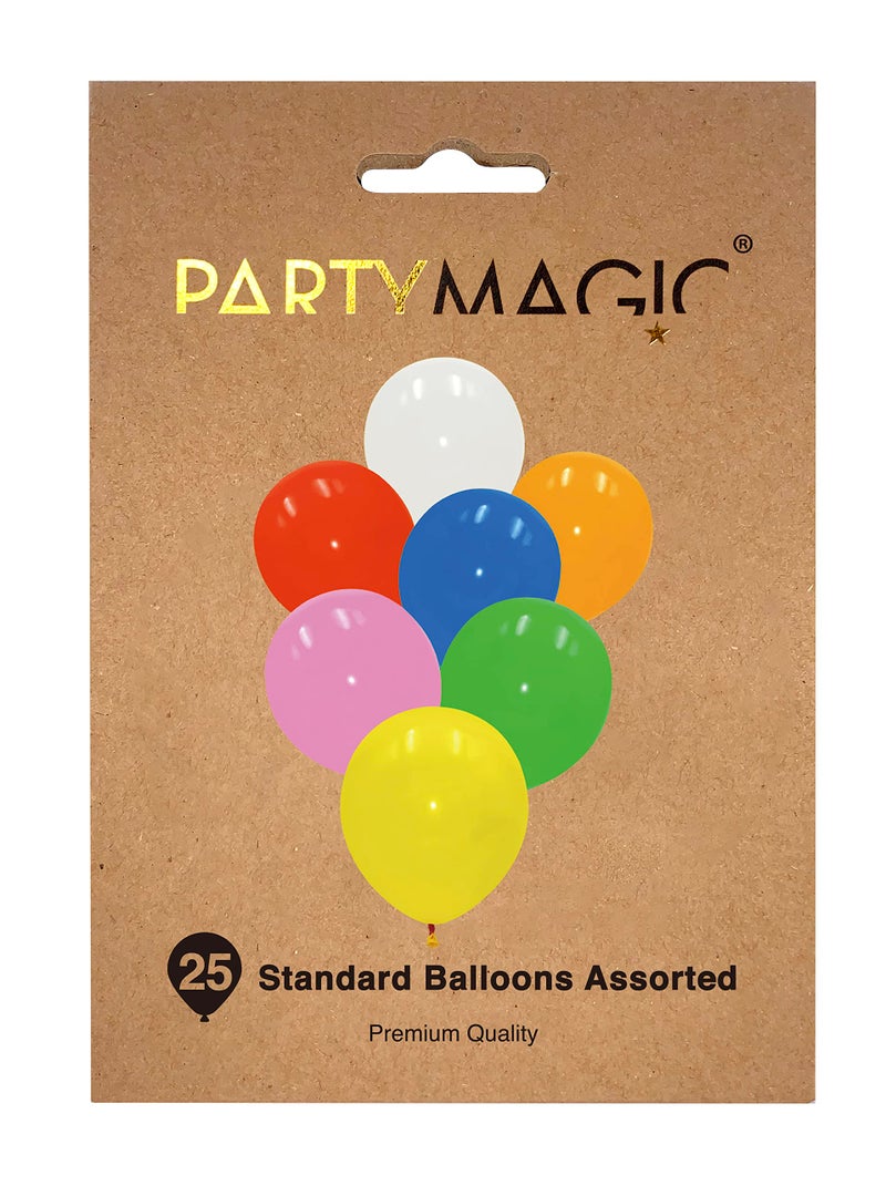Party Magic 25 Standard Balloons Assorted One Size - Image 1
