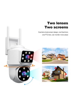 SriHome SH063 3K Dual Lens PTZ Outdoor Security Camera, AI Auto Tracking, 360° Coverage, Color Night Vision, IP66 Waterproof, 2-Way Audio, Motion Alerts, SD/Cloud Storage  - Image 4