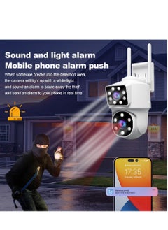 SriHome SH063 3K Dual Lens PTZ Outdoor Security Camera, AI Auto Tracking, 360° Coverage, Color Night Vision, IP66 Waterproof, 2-Way Audio, Motion Alerts, SD/Cloud Storage  - Image 5