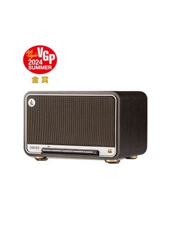 EDIFIER Edifier D32  Tabletop Wireless Speaker ,BT5.3 ,Air play,USB-C,AUX,Black Walnut  - Image 1