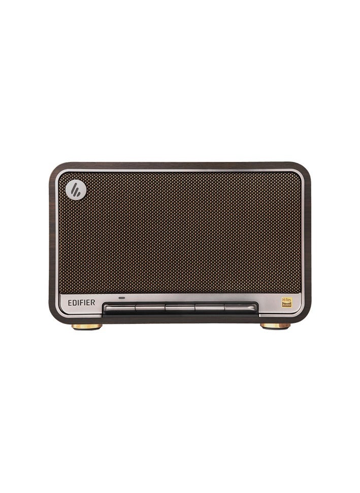 EDIFIER - Edifier D32  Tabletop Wireless Speaker ,BT5.3 ,Air play,USB-C,AUX,Black Walnut - Image 1